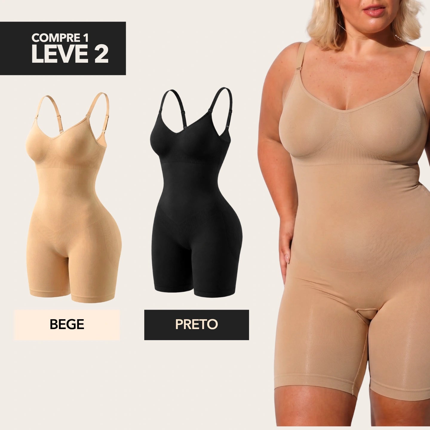 Compre 1 Leve 2 - Kit Macaquinho Modelador Ultra Shaper
